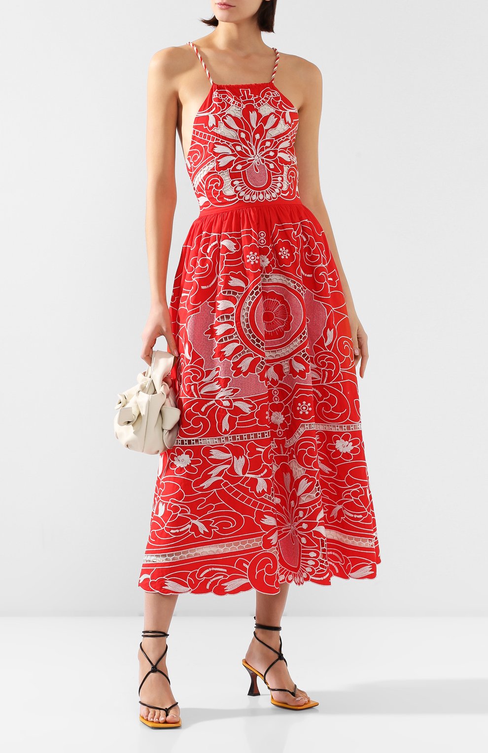 Хлопковое платье REDVALENTINO красного цвета по цене 115500 руб., арт. TR0VA11Z/52Q, фото 2 Хлопковое платье REDVALENTINO, арт. TR0VA11Z/52Q, фото 2
