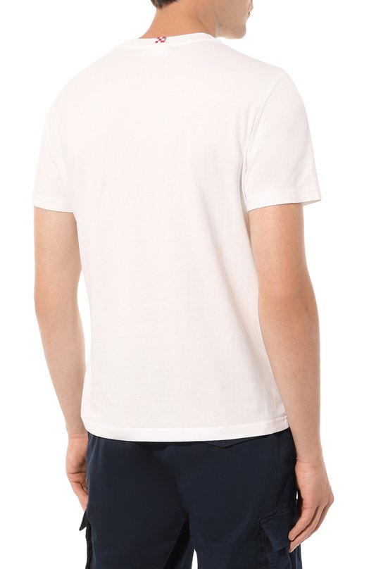Хлопковая футболка MC2 Saint Barth STBM/TSHIRT MAN/00091D Белый  STBM/TSHIRT MAN/00091D Фото 4
