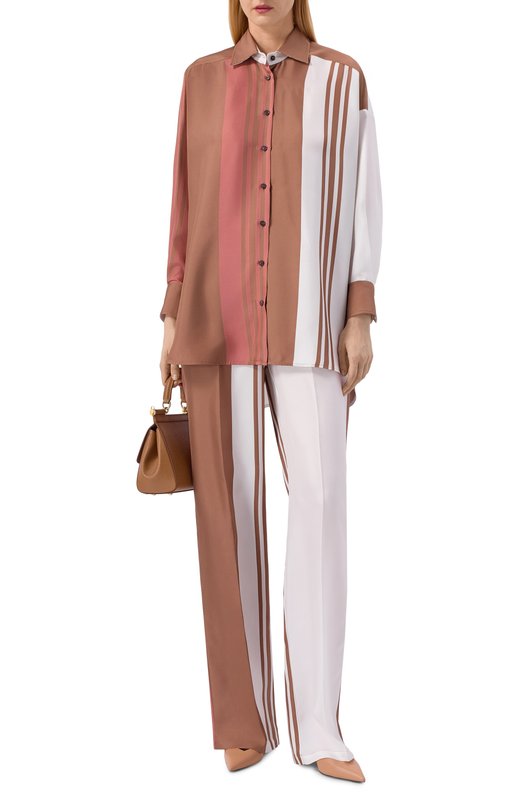 Шелковая рубашка Kiton D51402K0999G08 Коричневый  D51402K0999G08 Фото 2