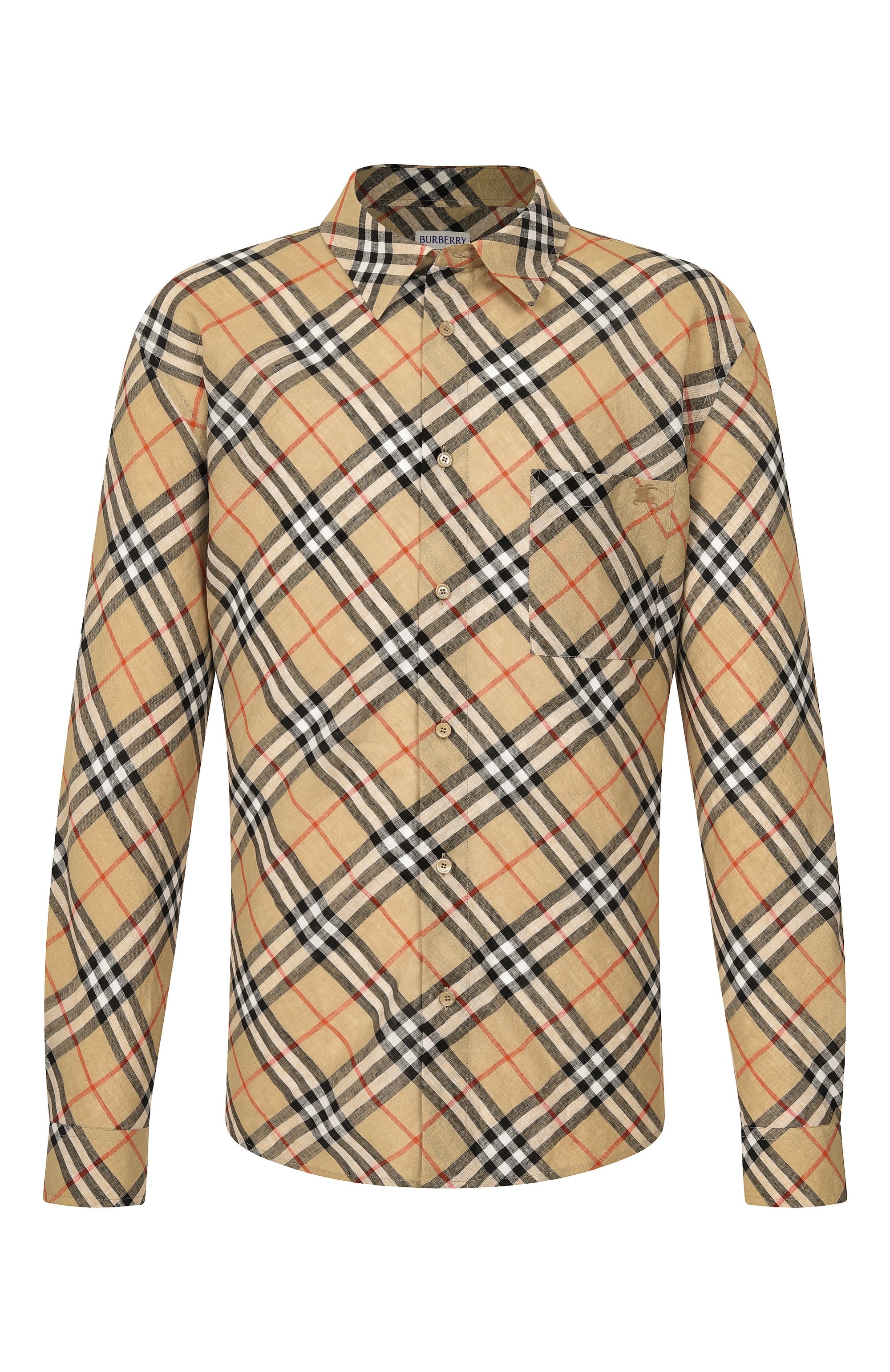 Льняная рубашка BURBERRY, арт. 8123684, фото 1