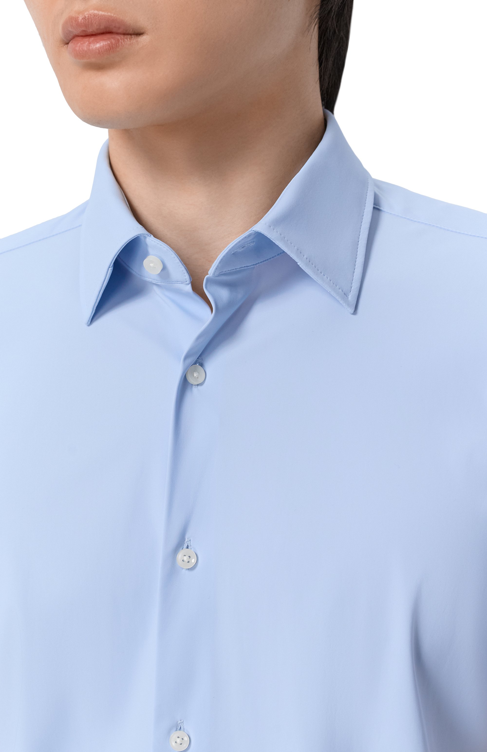 Сорочка BOSS голубого цвета по цене 13500 руб., арт. 50561627, фото 5 Сорочка BOSS, арт. 50561627, фото 5