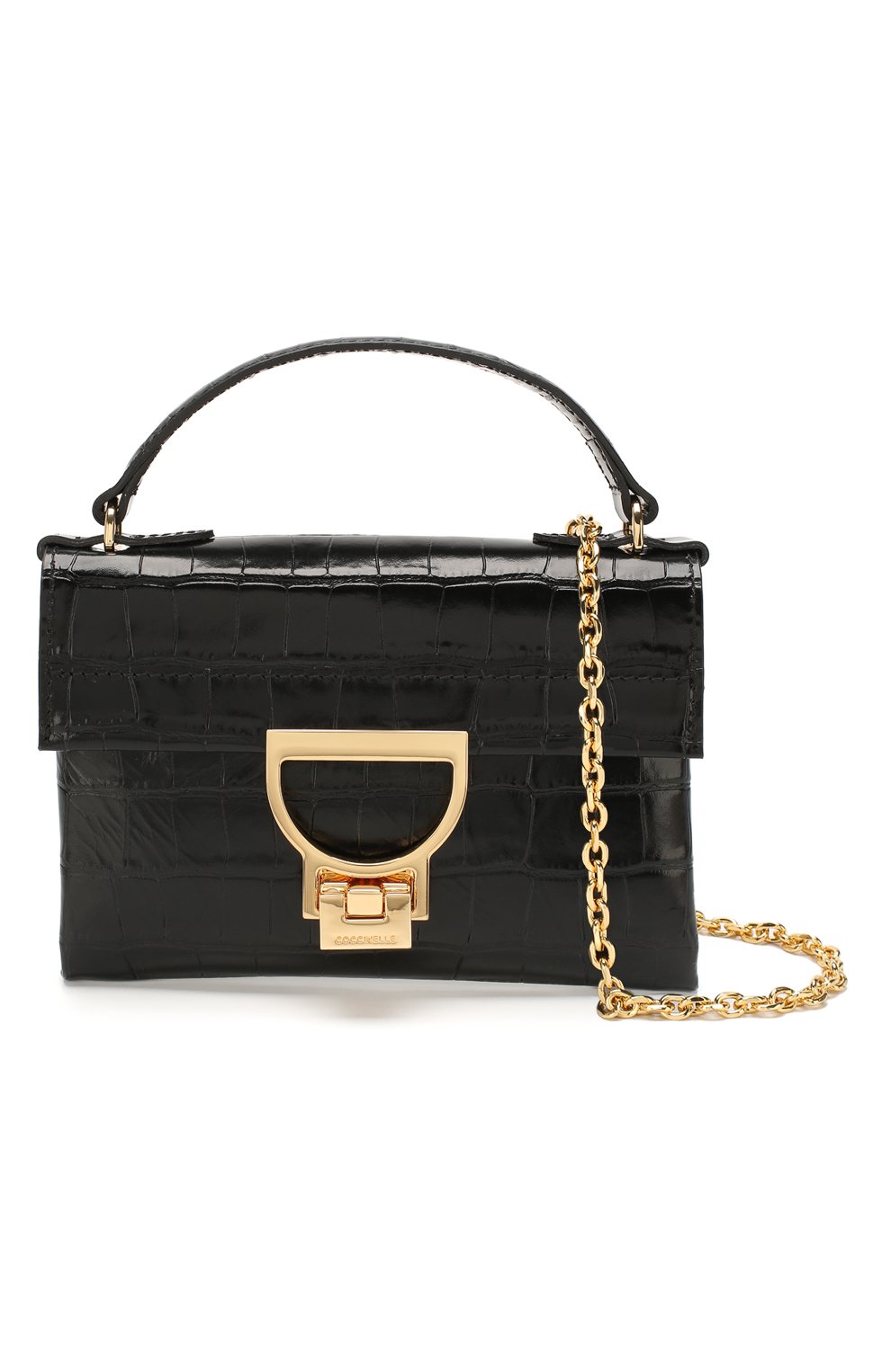 Сумка mignon mini COCCINELLE черного цвета по цене 25600 руб., арт. E1 F32 55 01 01, фото 6 Сумка mignon mini COCCINELLE, арт. E1 F32 55 01 01, фото 6