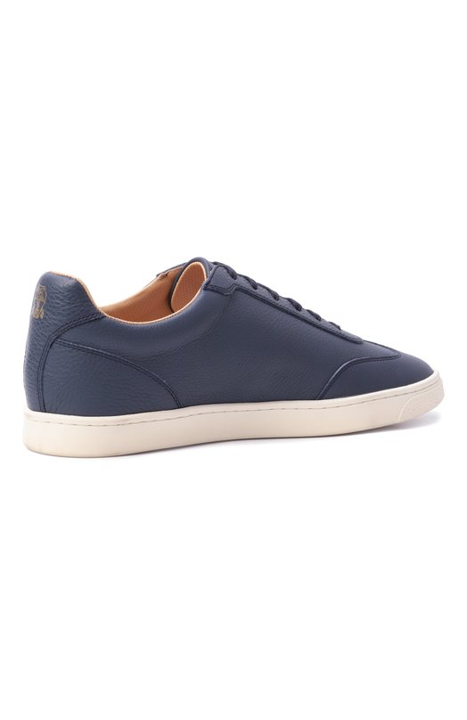 Кожаные кеды Brunello Cucinelli MZUDCAN309 Синий  MZUDCAN309 Фото 5