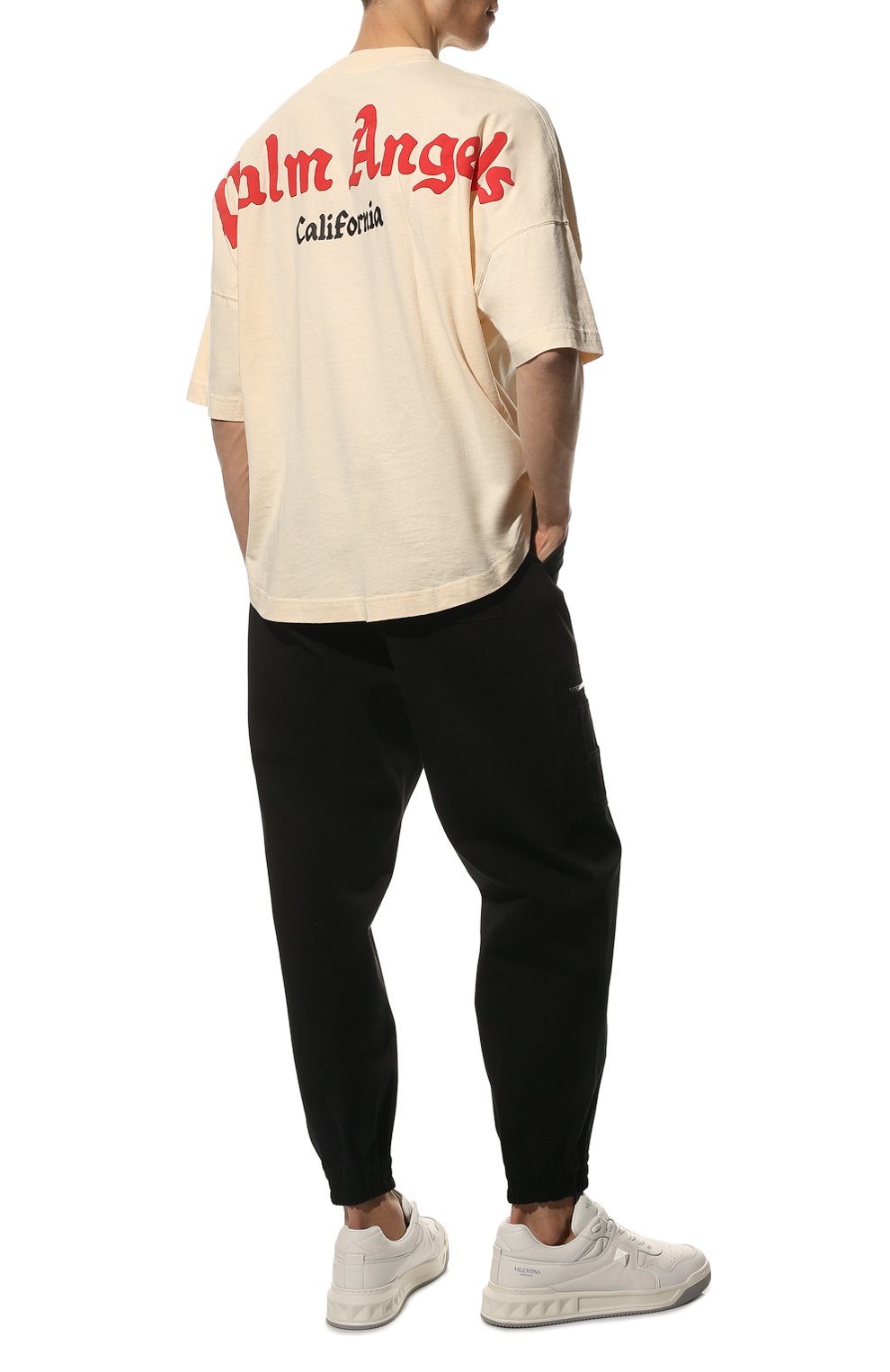 Хлопковая футболка PALM ANGELS, арт. PMAA002S22JER0030325, фото 2