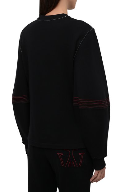 Хлопковый свитшот JW ANDERSON черного цвета по цене 26950 руб., арт. JW0015 PG0717, фото 4 Хлопковый свитшот JW ANDERSON, арт. JW0015 PG0717, фото 4