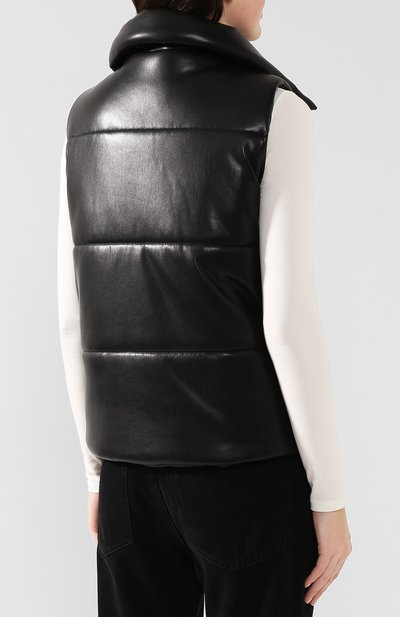 Утепленный жилет NANUSHKA, арт. M0RILL0_BLACK_VEGAN LEATHER, фото 4