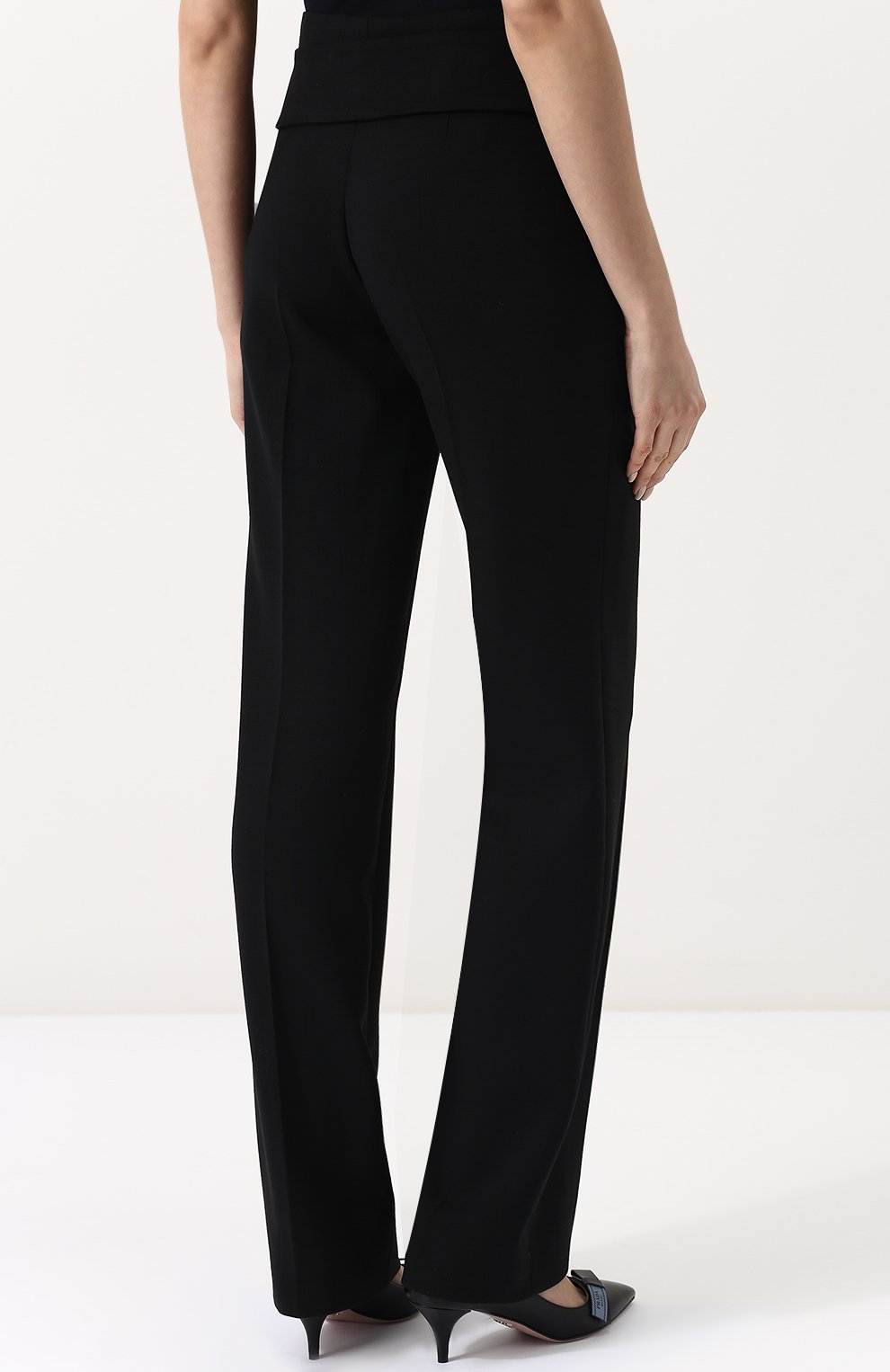 Однотонные расклешенные брюки со стрелками PRADA, арт. P287A-TSQ-F0002, фото 4