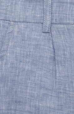 Детские льняные шорты DOLCE & GABBANA голубого цвета, арт. L43Q33/FU4LG/8-12+ | Фото 3 (Материал внешний: Лен; Нос: Не проставлено; Автоматизация состава: Проставлено)
