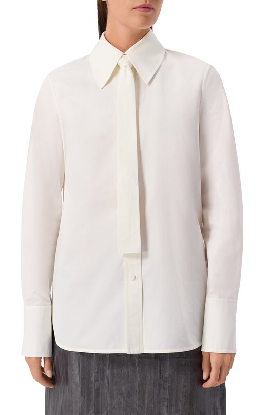 Хлопковая рубашка Jil Sander J03DL0196-J45002 Кремовый  J03DL0196-J45002 Фото 3