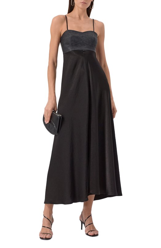 Атласное платье Pinko 104844/A2BV Чёрный  104844/A2BV Фото 2