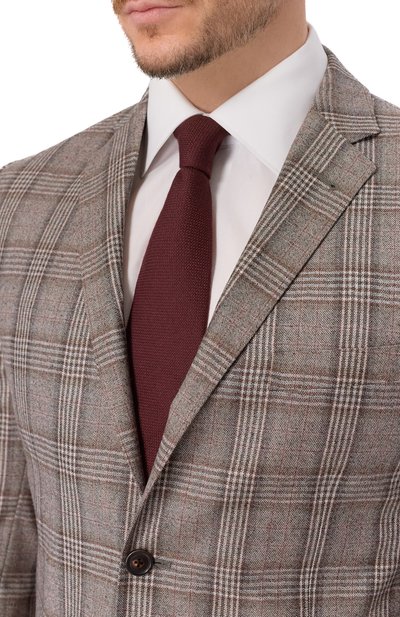 Галстук из шерсти и шелка ZILLI бордового цвета по цене 38600 руб., арт. CRAV2BM0330VZMG00, фото 2 Галстук из шерсти и шелка ZILLI, арт. CRAV2BM0330VZMG00, фото 2