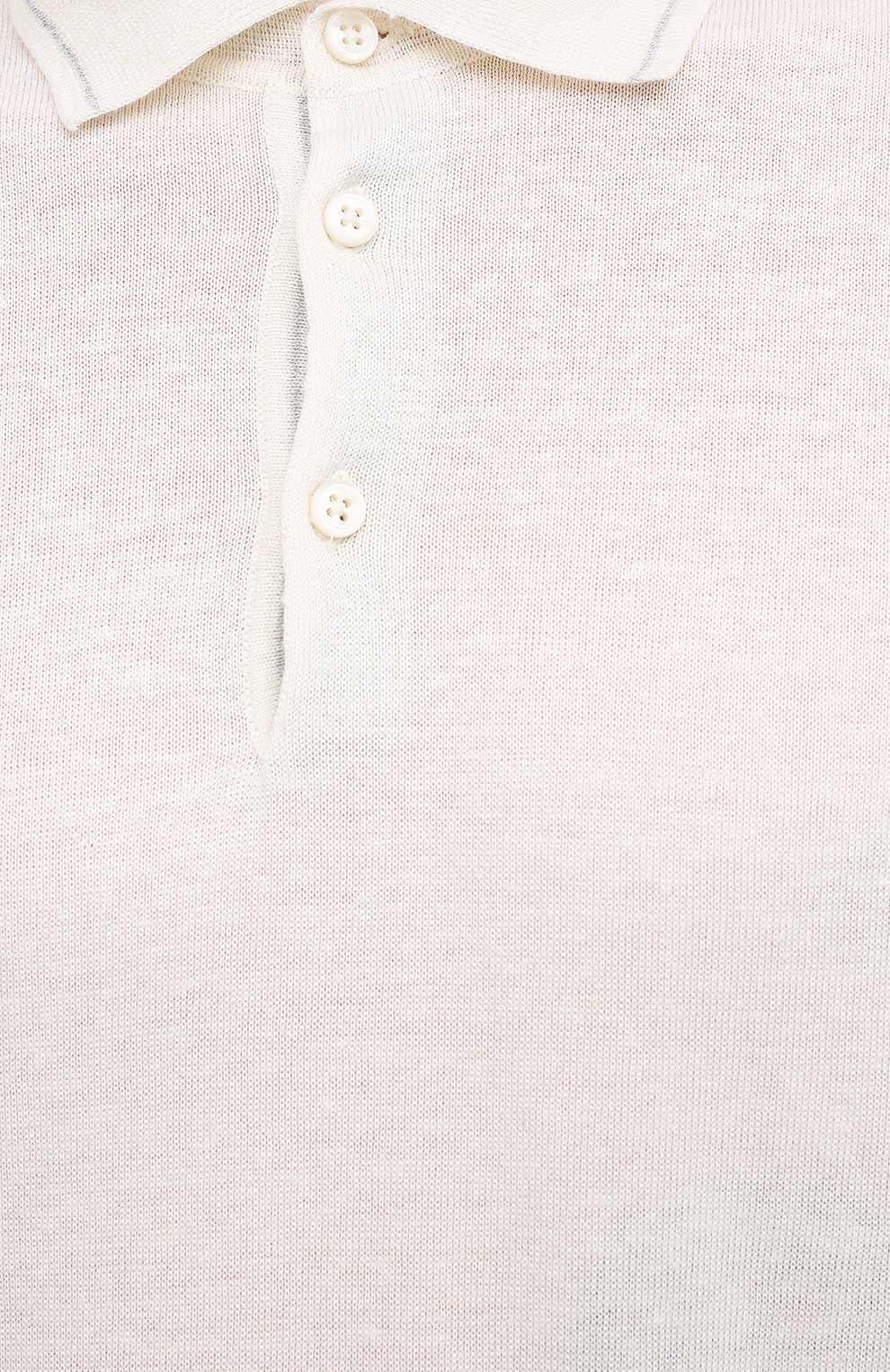 Поло изо льна и хлопка FIORONI белого цвета по цене 43950 руб., арт. MK20701C1, фото 5 Поло изо льна и хлопка FIORONI, арт. MK20701C1, фото 5