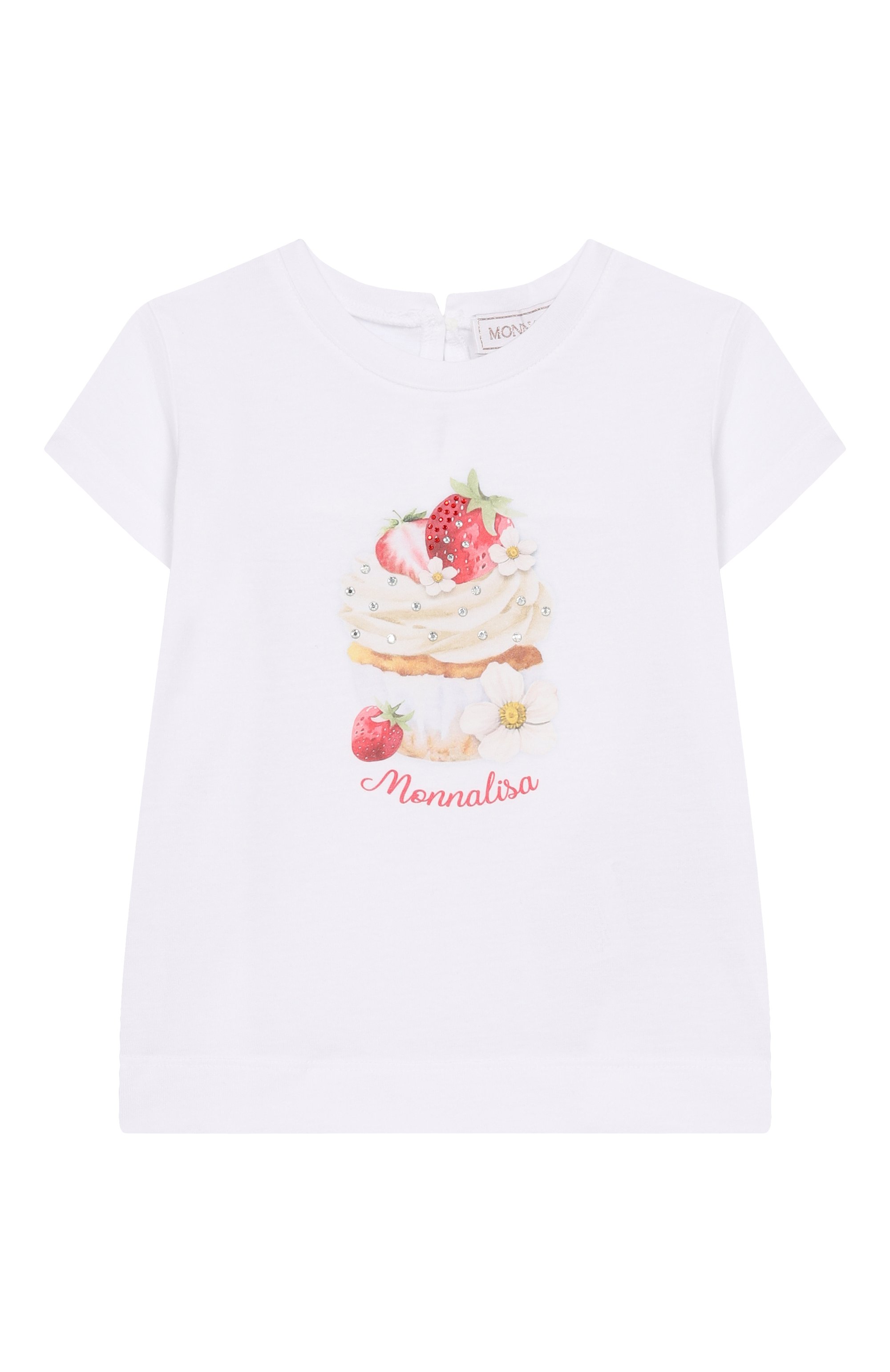 Хлопковая футболка MONNALISA, арт. 39G612, фото 1