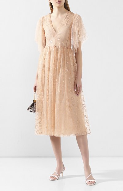 Платье REDVALENTINO бежевого цвета по цене 99500 руб., арт. TR0VAQ70/50R, фото 2 Платье REDVALENTINO, арт. TR0VAQ70/50R, фото 2