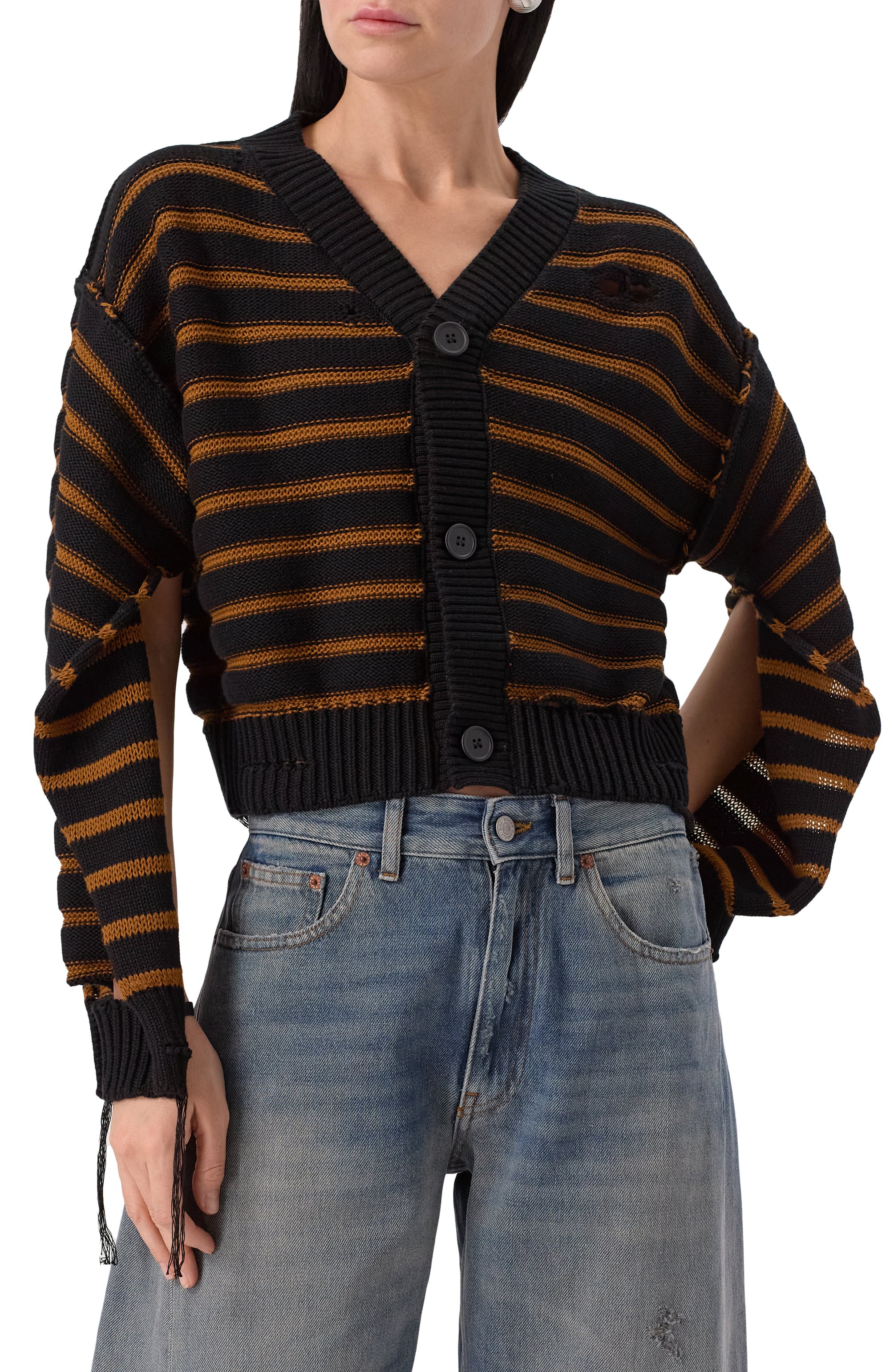 Хлопковый кардиган MM6, арт. S52HP0025/M13080, фото 3