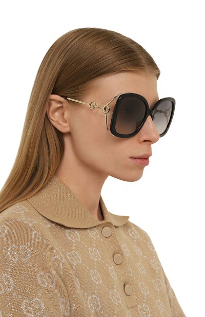 Солнцезащитные очки GUCCI черного цвета по цене 57600 руб., арт. 680871 J1691, фото 2 Солнцезащитные очки GUCCI, арт. 680871 J1691, фото 2