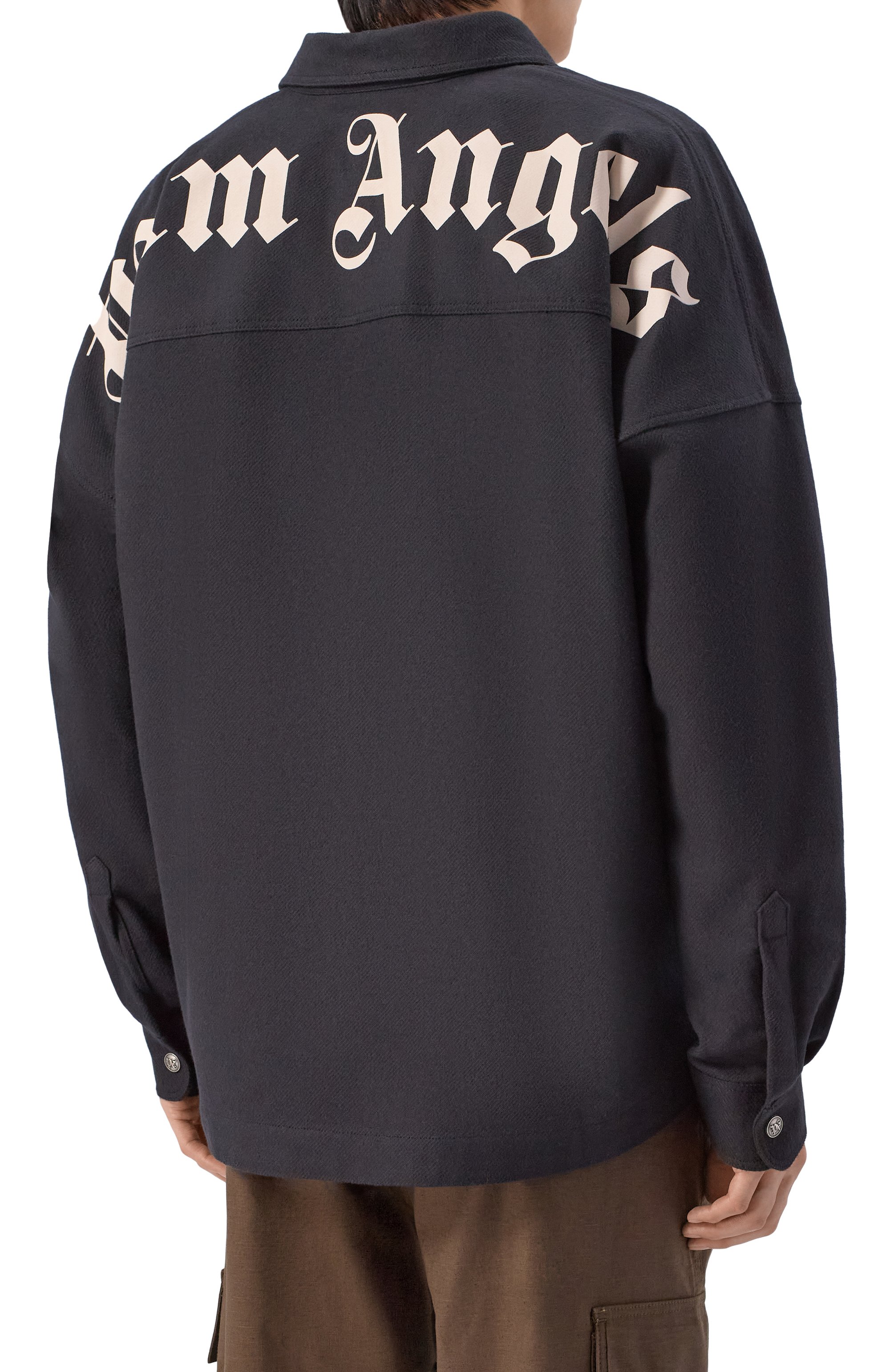 Хлопковая рубашка PALM ANGELS, арт. PMES044S26FAB001, фото 4