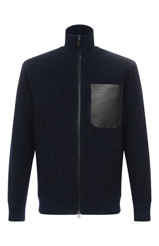 Бомбер из шерсти и кашемира Brioni UJTM0L/0D601 Синий UJTM0L/0D601