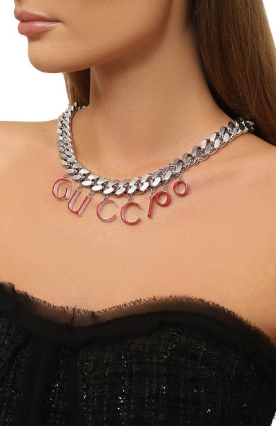 Колье GUCCI розового цвета по цене 187200 руб., арт. 682634 J1630, фото 2 Колье GUCCI, арт. 682634 J1630, фото 2