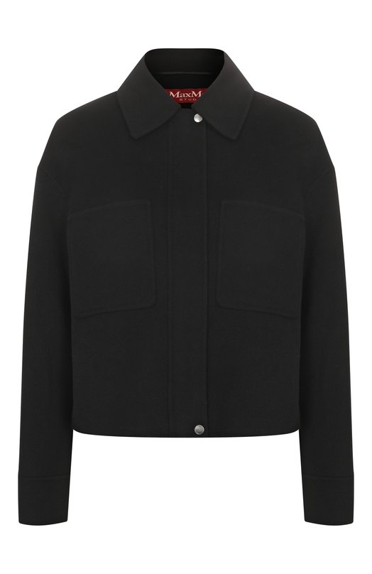 Полупальто из шерсти и кашемира Max Mara Studio MADIS0N Чёрный MADIS0N