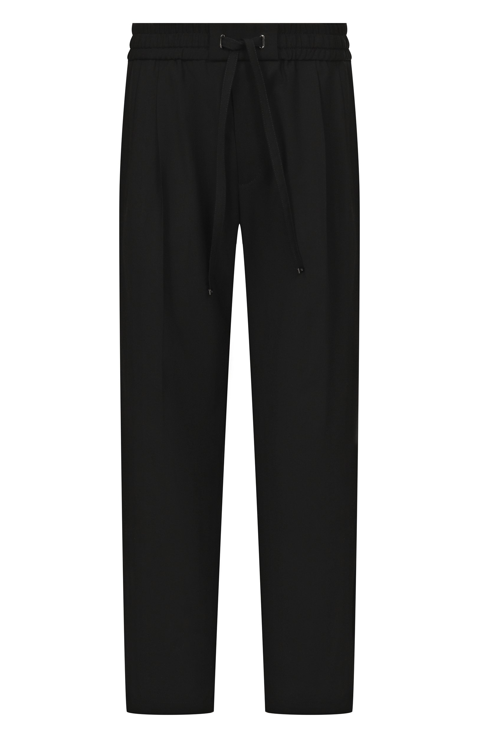 Шерстяные брюки DOLCE & GABBANA черного цвета по цене 98950 руб., арт. GP26FZ/FUBG4, фото 1 Шерстяные брюки DOLCE & GABBANA, арт. GP26FZ/FUBG4, фото 1