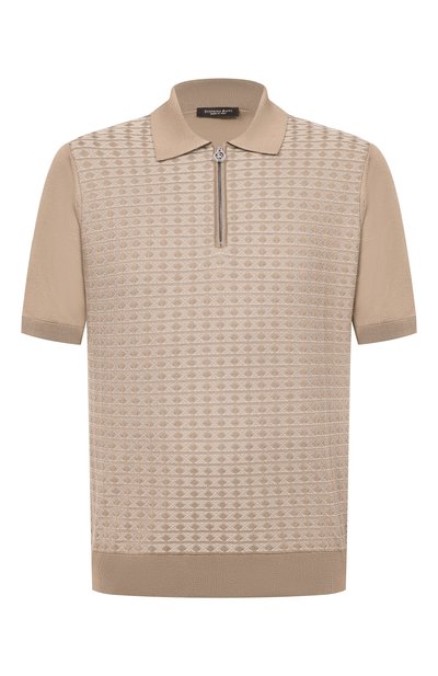 Мужская поло из шелка и хлопка STEFANO RICCI, арт. K212038P31/F26194