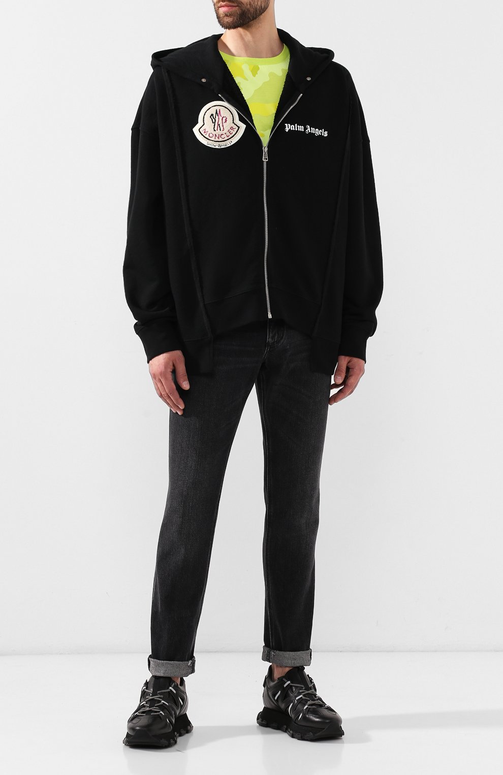 Хлопковая толстовка 8 moncler palm angels MONCLER GENIUS, арт. E2-09L-84001-50-809F5, фото 2