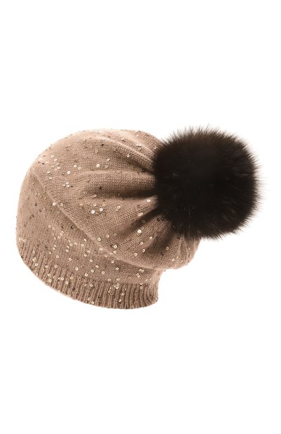 Кашемировая шапка с отделкой из меха соболя BLACK SABLE, арт. BS-005CP6, фот о 3