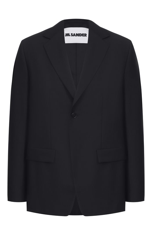 Шерстяной пиджак Jil Sander J22BN0279/J41444 Чёрный J22BN0279/J41444