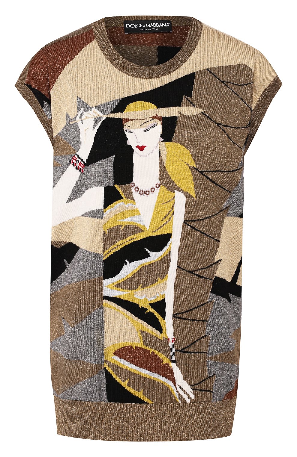 Шерстяной жилет DOLCE & GABBANA коричневого цвета по цене 208000 руб., арт. FX600T/JAMJ4, фото 1 Шерстяной жилет DOLCE & GABBANA, арт. FX600T/JAMJ4, фото 1