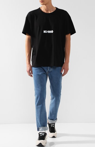 Хлопковая футболка с круглым вырезом и принтом VIKA GAZINSKAYA, арт. SS18-1246, фото 4