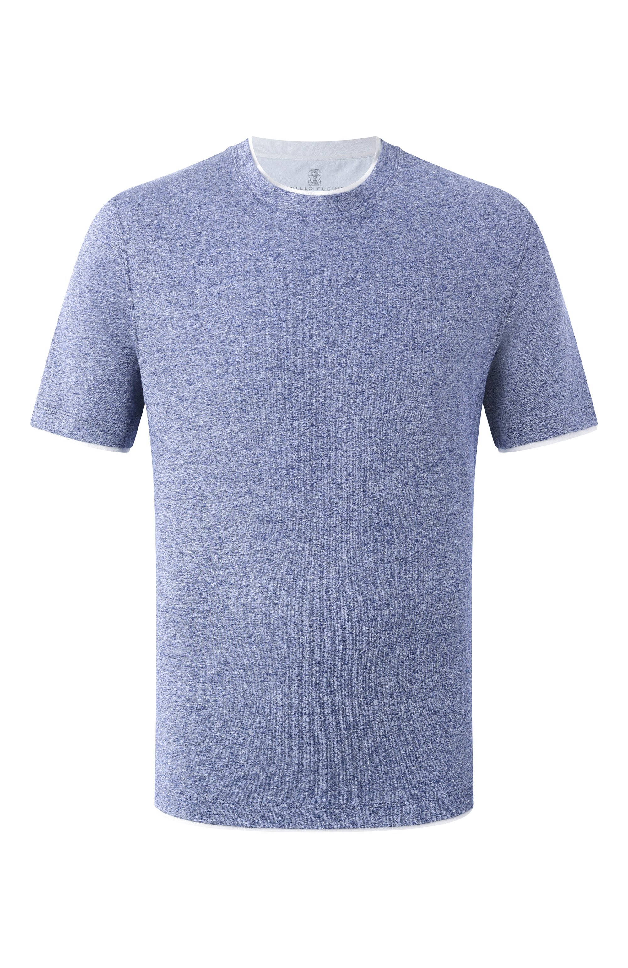 Футболка изо льна и хлопка BRUNELLO CUCINELLI, арт. MW8357427, фото 1