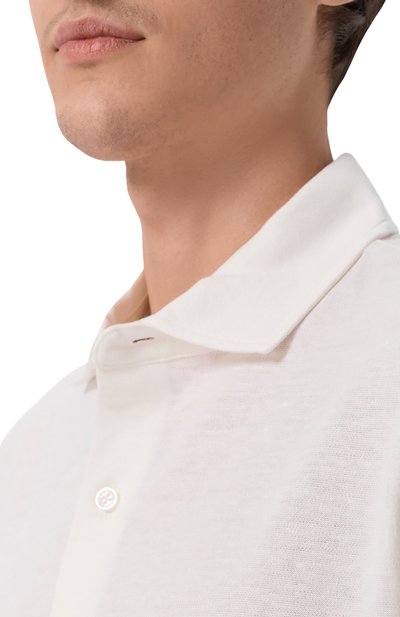 Поло изо льна и хлопка BOSS, арт. 50559147, фото 5