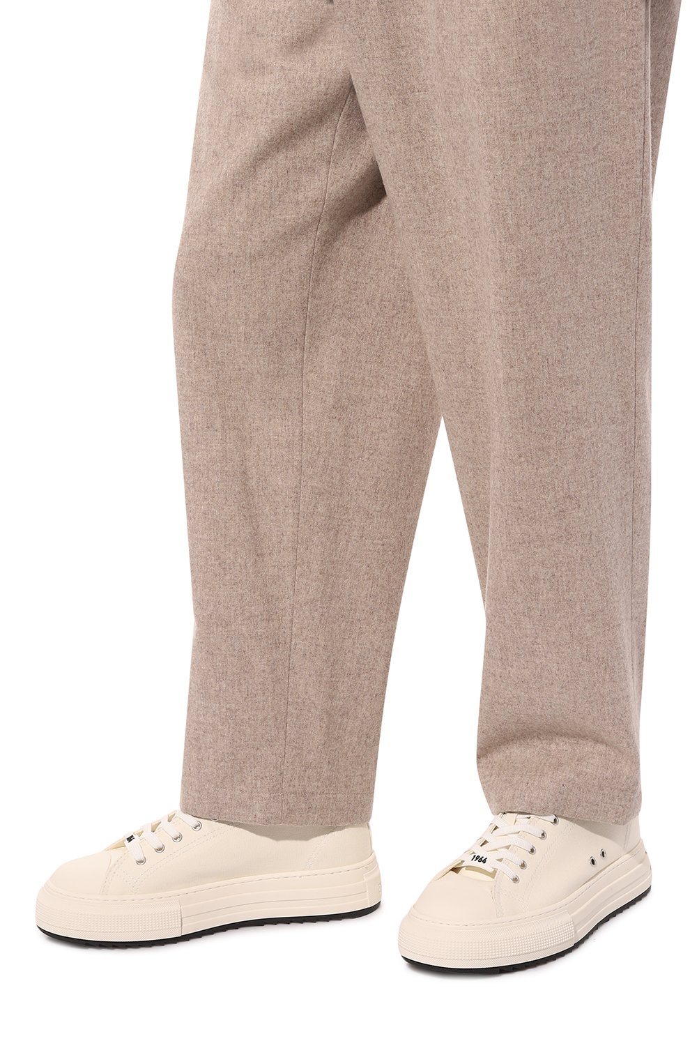 Текстильные кеды berlin DSQUARED2 кремового цвета по цене 54900 руб., арт. SNM0346/00300001, фото 3 Текстильные кеды berlin DSQUARED2, арт. SNM0346/00300001, фото 3