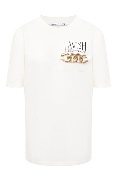 Женская хлопковая футболка ALEXANDER WANG, арт. 1CC2201380