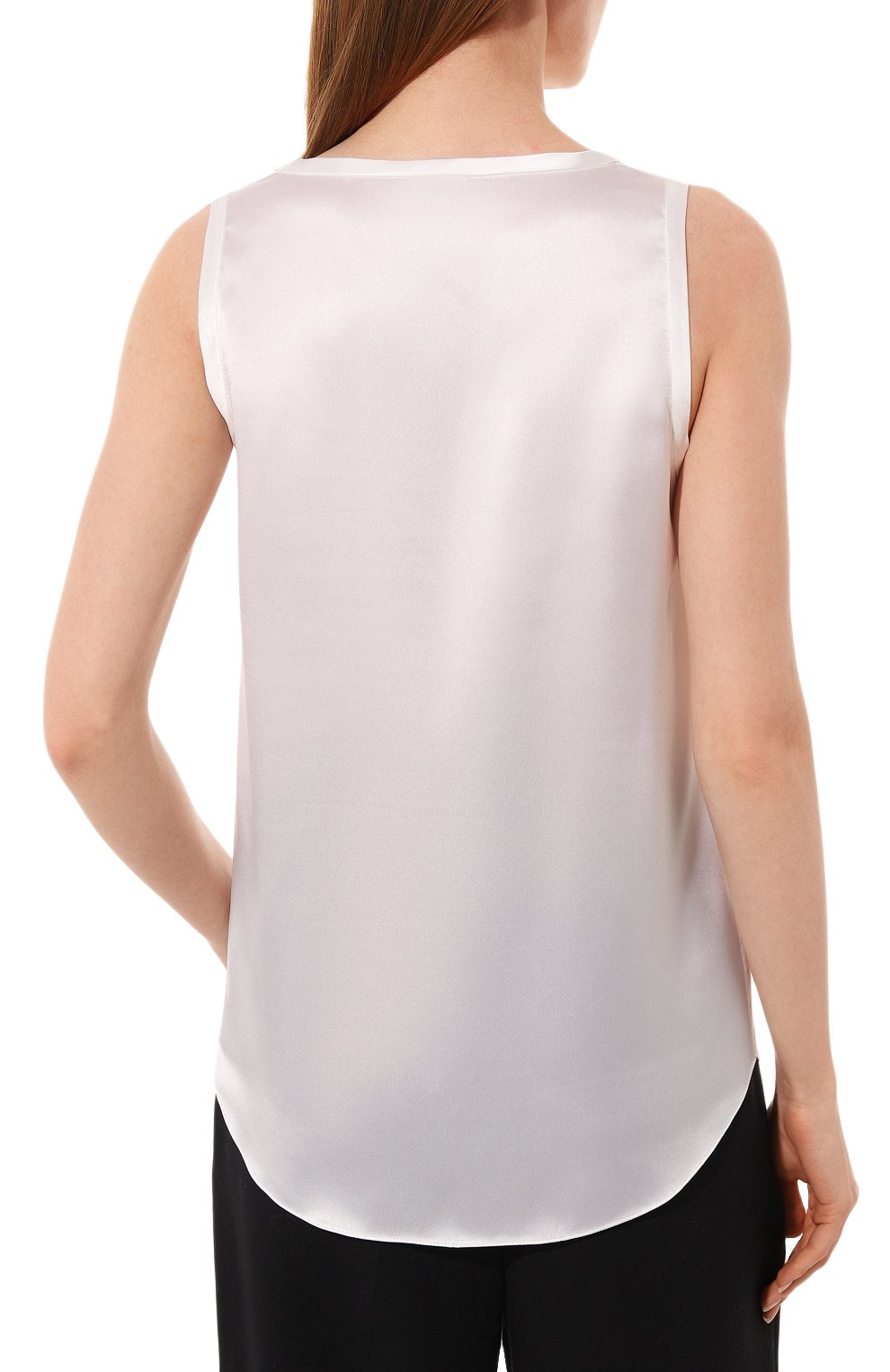 Шелковый топ BRUNELLO CUCINELLI белого цвета по цене 59950 руб., арт. M0C59E0600, фото 4 Шелковый топ BRUNELLO CUCINELLI, арт. M0C59E0600, фото 4