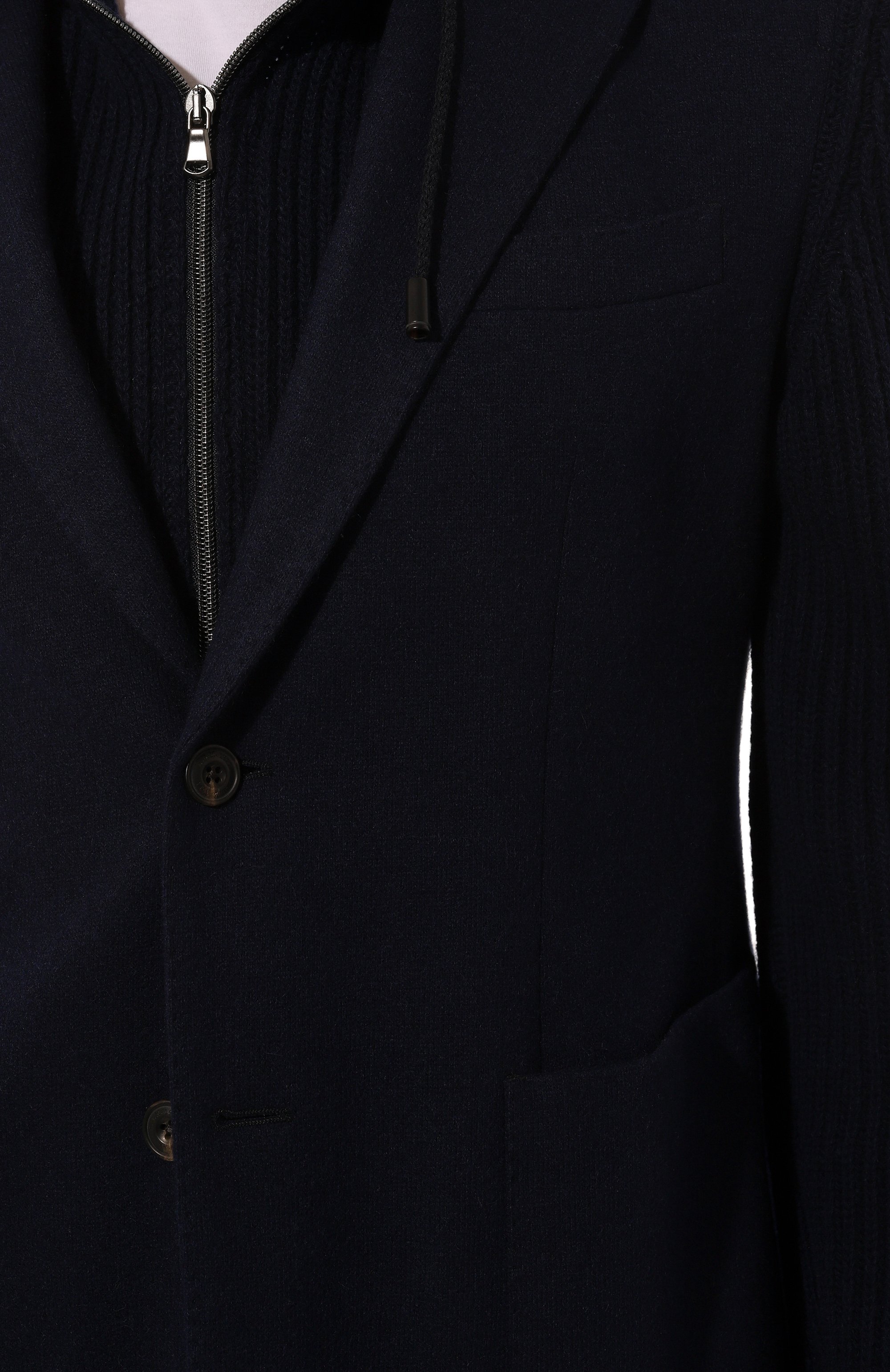 Шерстяной пиджак L.B.M. 1911 темно-синего цвета по цене 97250 руб., арт. 2826/35700, фото 7 Шерстяной пиджак L.B.M. 1911, арт. 2826/35700, фото 7