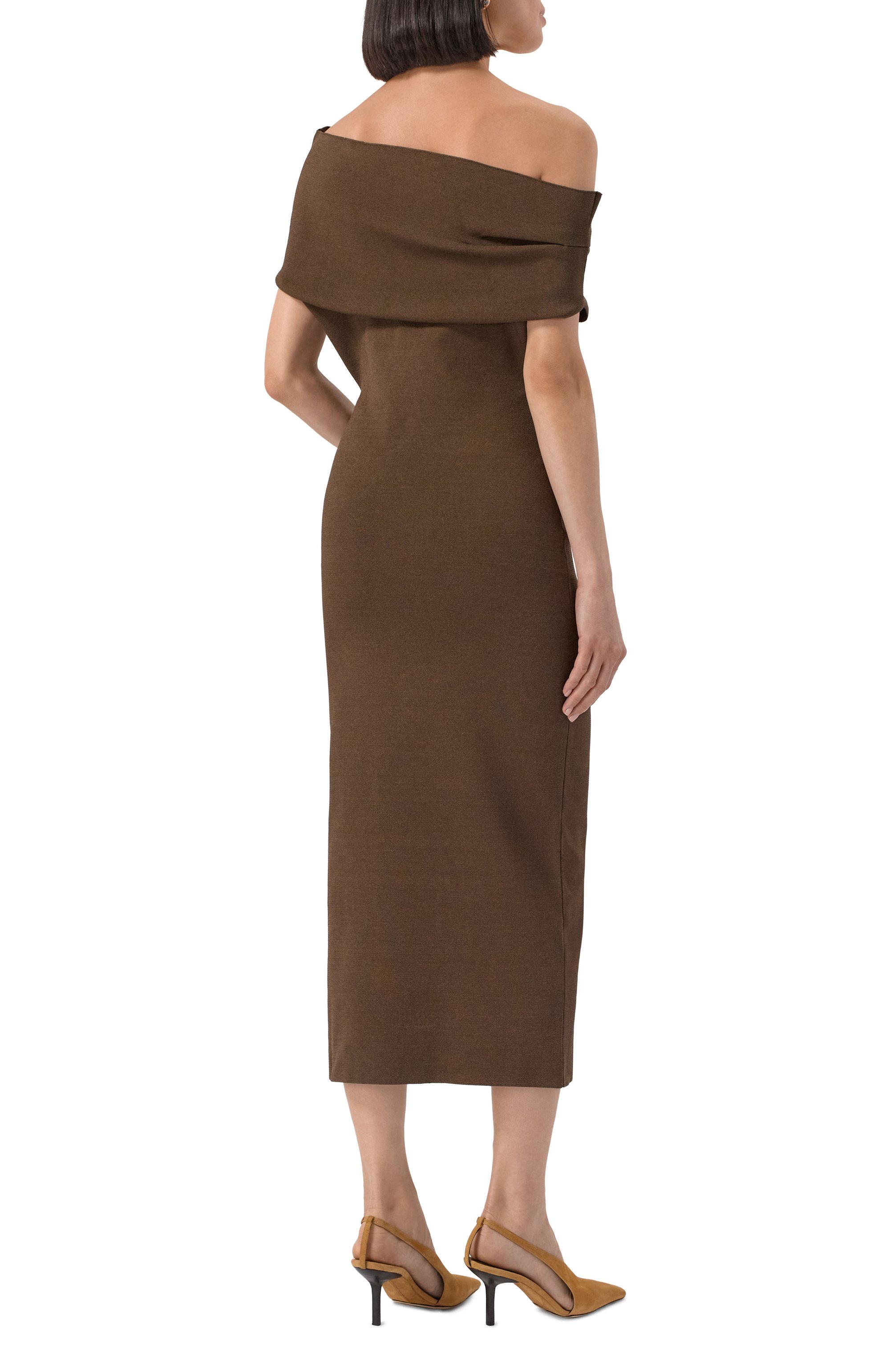 Платье ARMARIUM коричневого цвета по цене 150500 руб., арт. ARMFWKD01/V009, фото 4 Платье ARMARIUM, арт. ARMFWKD01/V009, фото 4