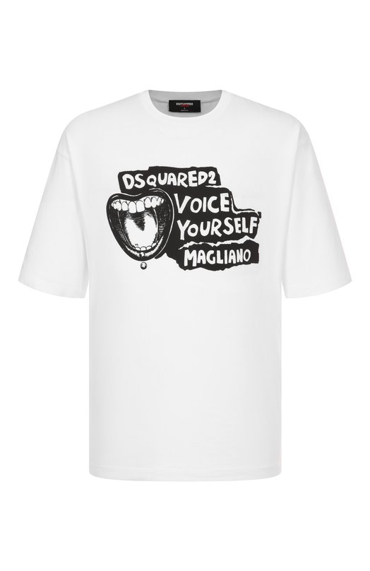 Хлопковая футболка Dsquared2 S71GD1596/D20020 Белый S71GD1596/D20020
