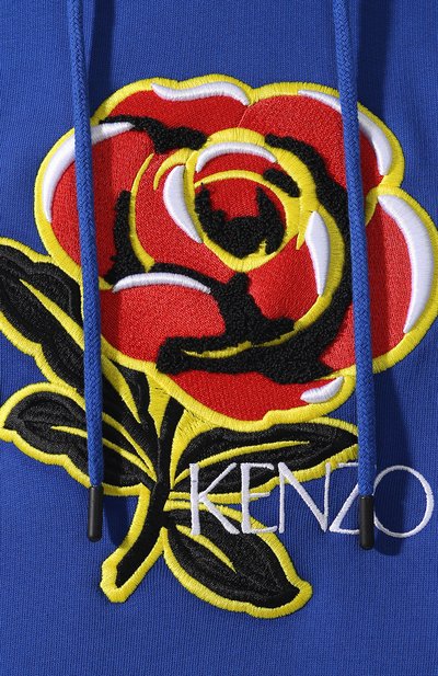 Хлопковое худи KENZO синего цвета по цене 25250 руб., арт. 2SW777952, фото 5 Хлопковое худи KENZO, арт. 2SW777952, фото 5