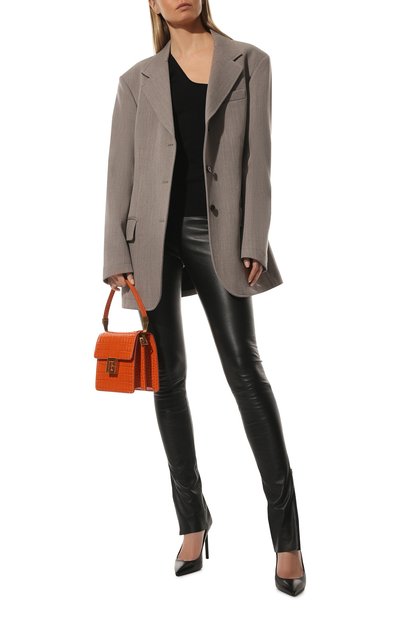 Кожаные легинсы DROME, арт. DPD1017ZP/D1835P, фото 2