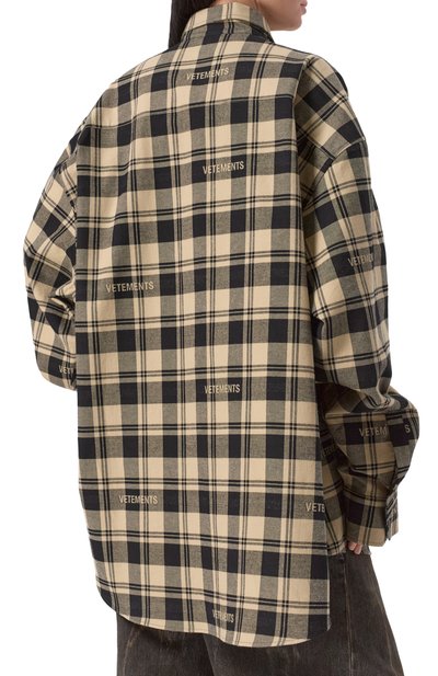 Хлопковая рубашка VETEMENTS, арт. UA65SB990B/C0TT0N, фото 4