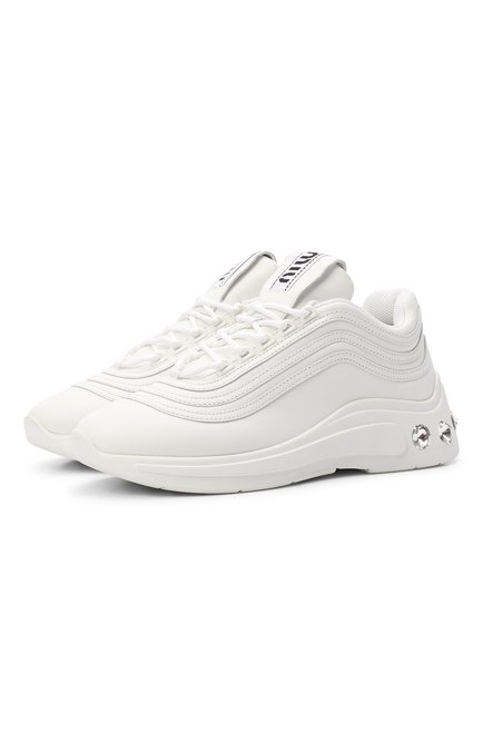 Женские кожаные кроссовки MIU MIU, арт. 5E841C-3L4A-F0009