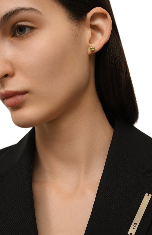 Серьги-пусеты Cartoon Baby с хризолитом Moonka cr-bb-er-hr Зелёный  cr-bb-er-hr Фото 2