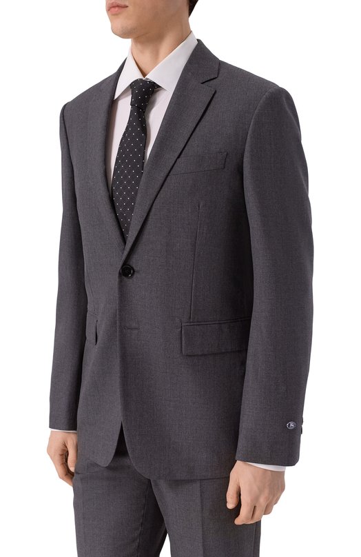 Шерстяной пиджак Burberry 8111204 Серый  8111204 Фото 3