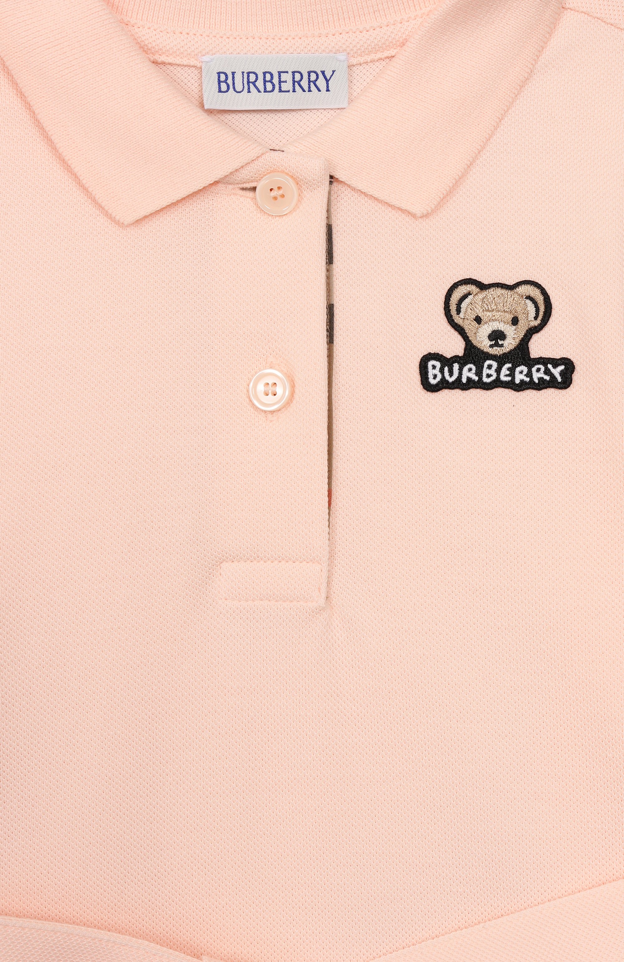 Хлопковое платье BURBERRY светло-розового цвета по цене 25350 руб., арт. 8112518, фото 3 Хлопковое платье BURBERRY, арт. 8112518, фото 3