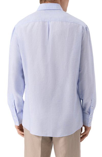 Рубашка из хлопка и льна BRUNELLO CUCINELLI, арт. MR6250028, фото 4