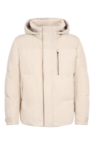 Мужская пуховик с отделкой из вельвета KITON, арт. UW2210V0430H01