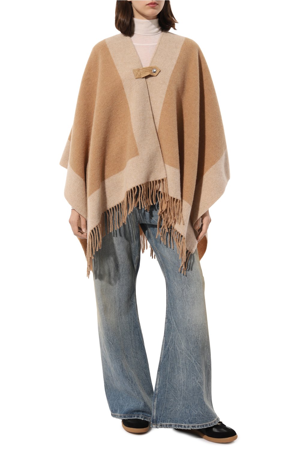 Шерстяная накидка WOOLRICH бежевого цвета по цене 32000 руб., арт. CFWWAC0169FRUT3557, фото 3 Шерстяная накидка WOOLRICH, арт. CFWWAC0169FRUT3557, фото 3