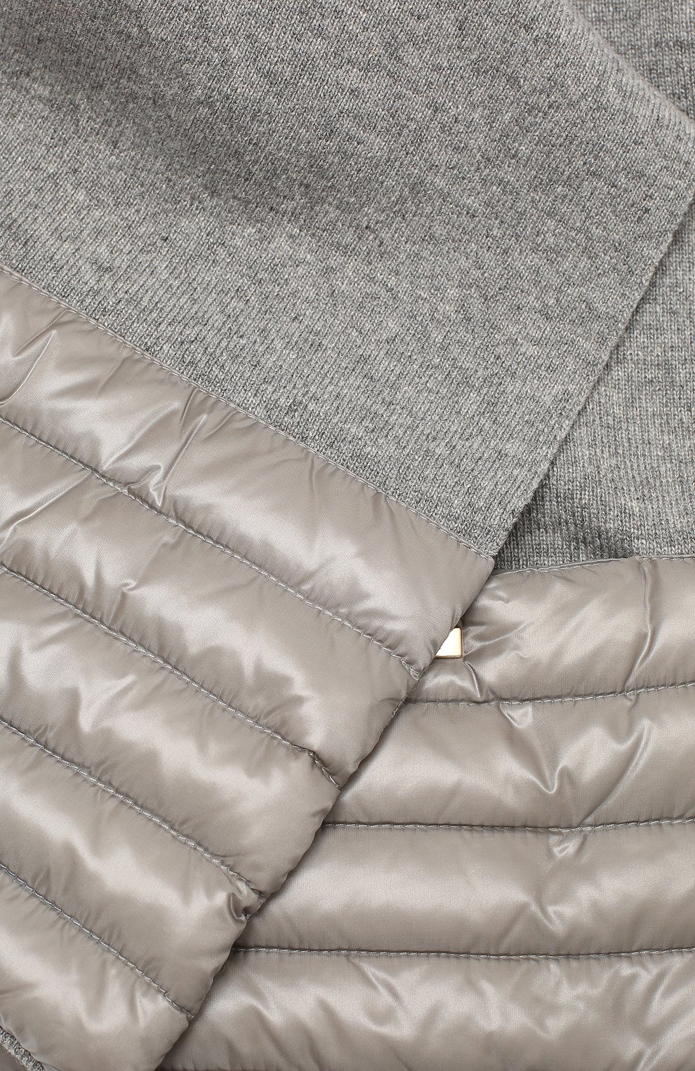 Комбинированный шарф HERNO серого цвета по цене 12350 руб., арт. SCP001G/12017, фото 2 Комбинированный шарф HERNO, арт. SCP001G/12017, фото 2